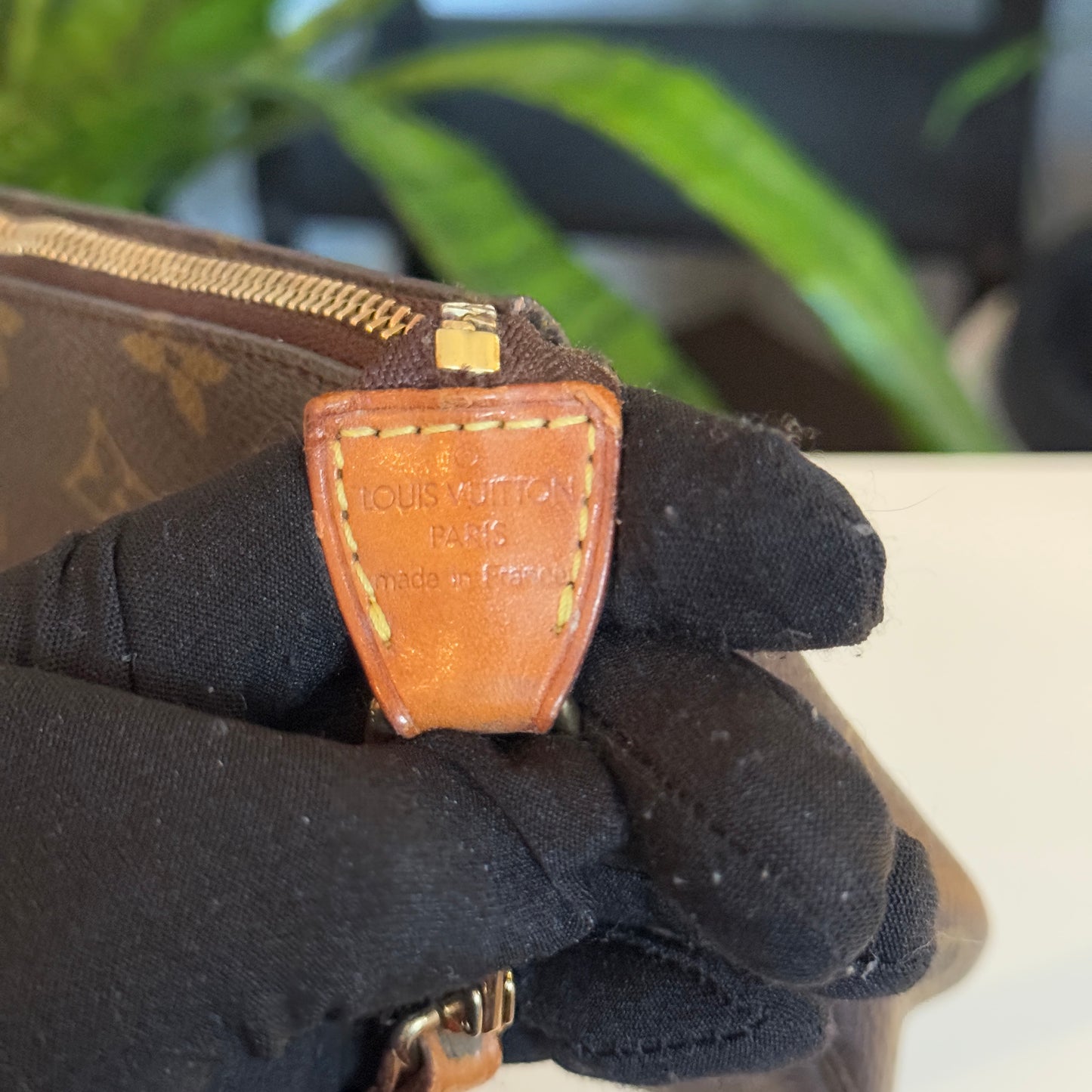 Louis Vuitton Pochette Accessoires w/ long vachetta strap