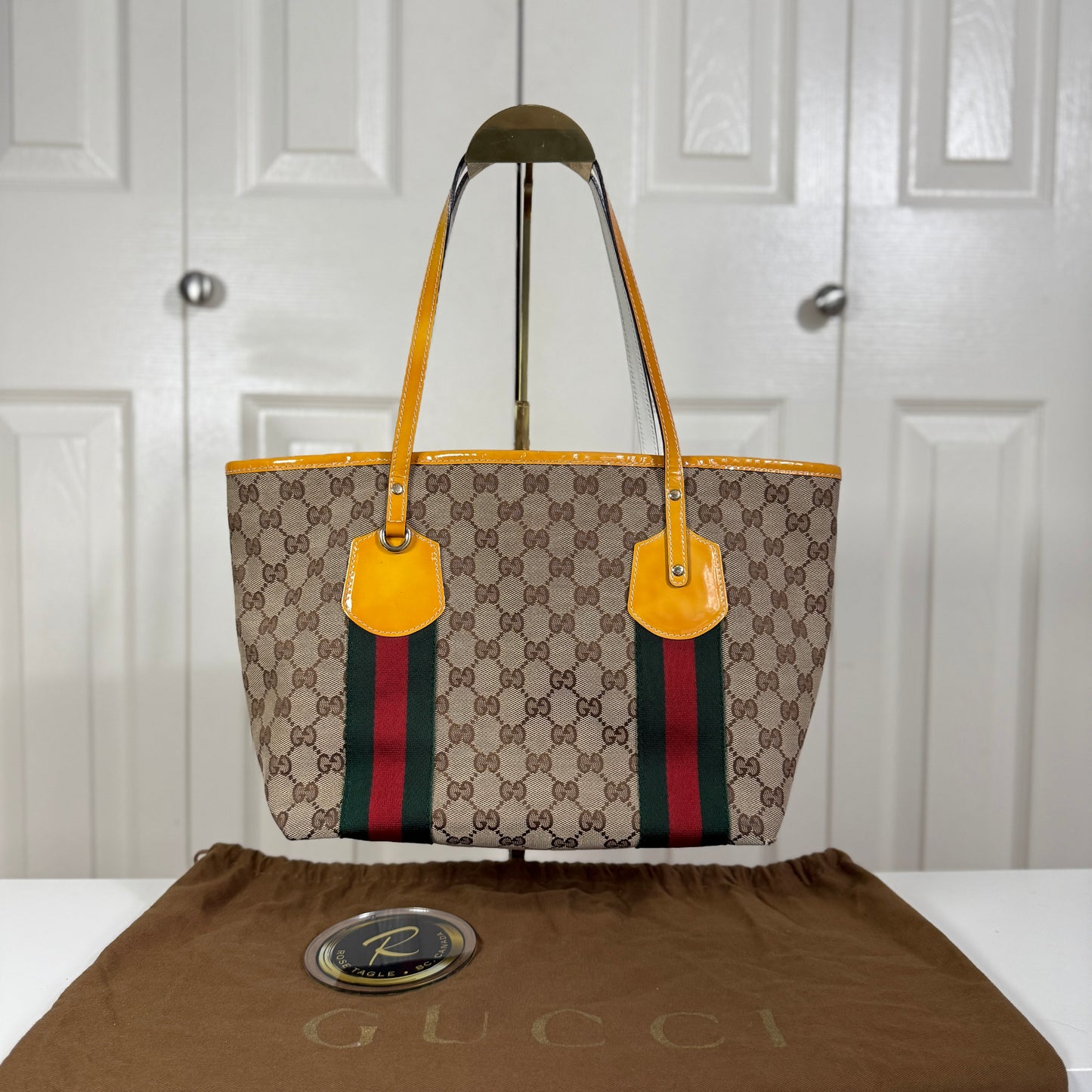 Gucci Sherry Line Canvas Tote Bag, Small