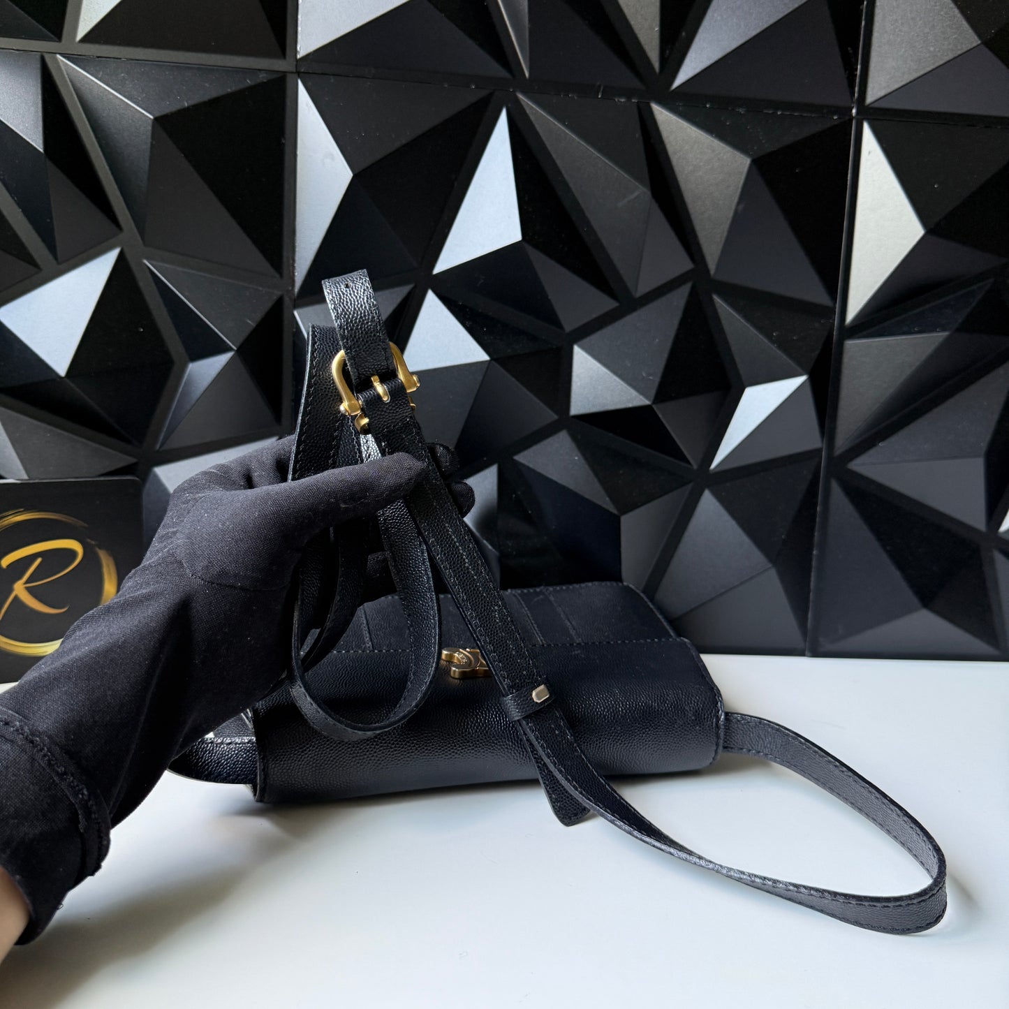 Vintage Celine Black Leather Bag