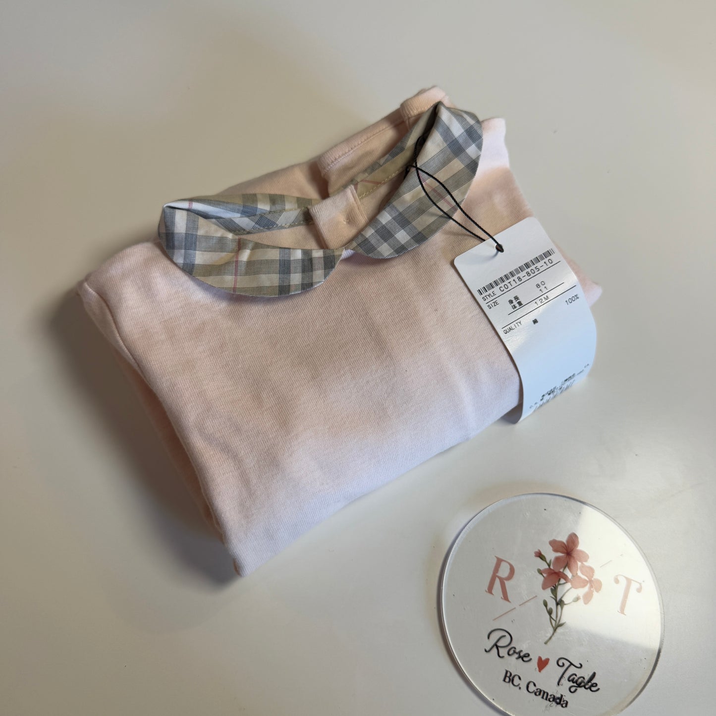 Burberry Children Onesie, Bib, & Hat Set