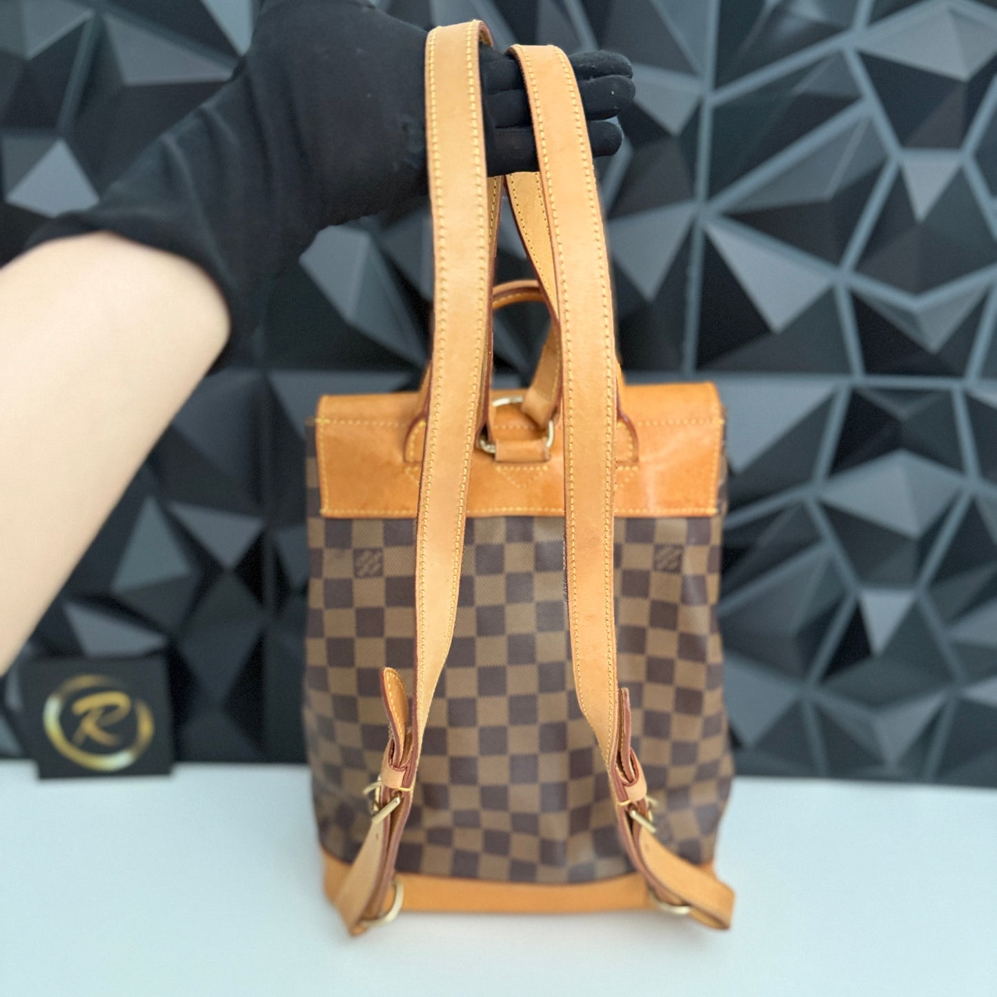 Limited Edition 100th Anniversary Centenaire Damier Ebene Soho backpack