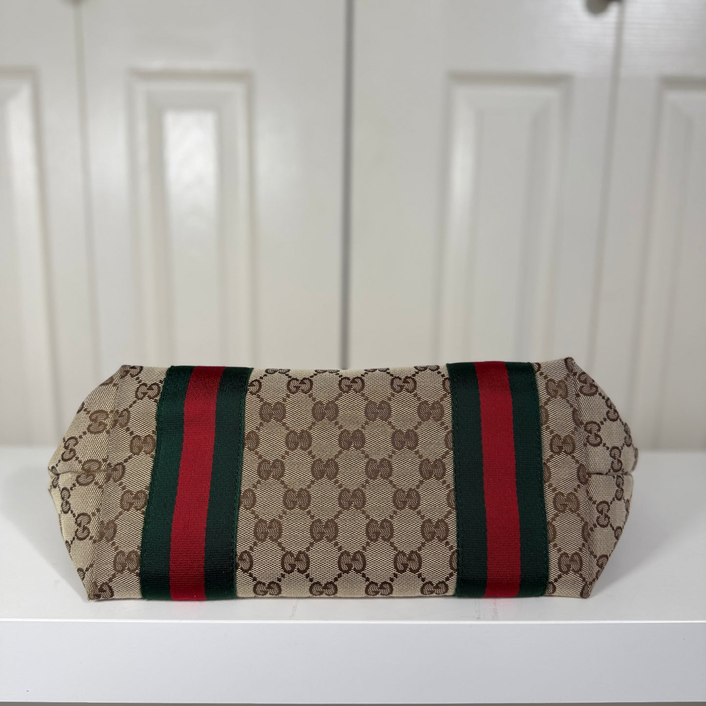 Gucci Sherry Line Canvas Tote Bag, Small