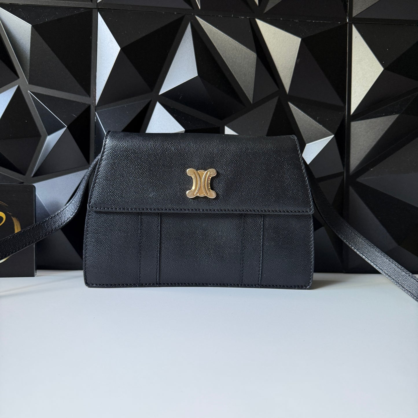 Vintage Celine Black Leather Bag