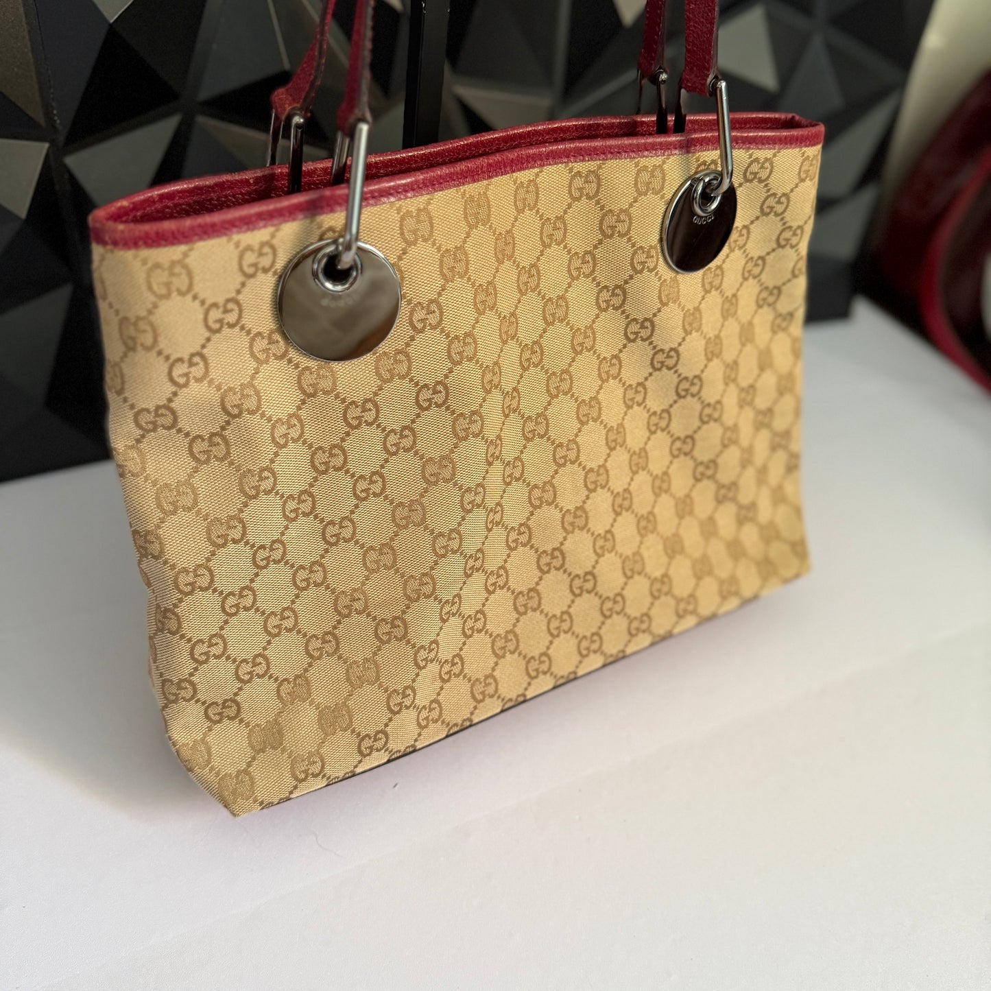 Gucci Canvas Eclipse Tote / Shoulder Bag