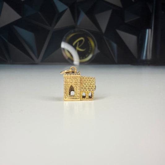 Vintage 9ct Gold Church Pendant