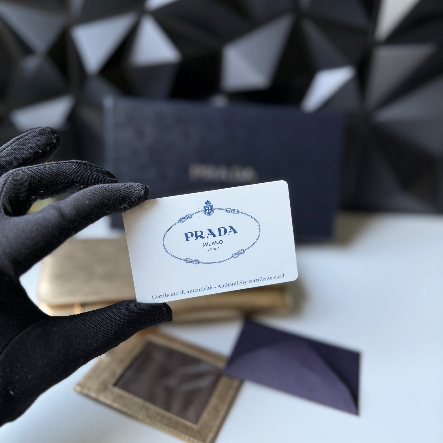 Prada Saffiano Leather Long Wallet – Gold