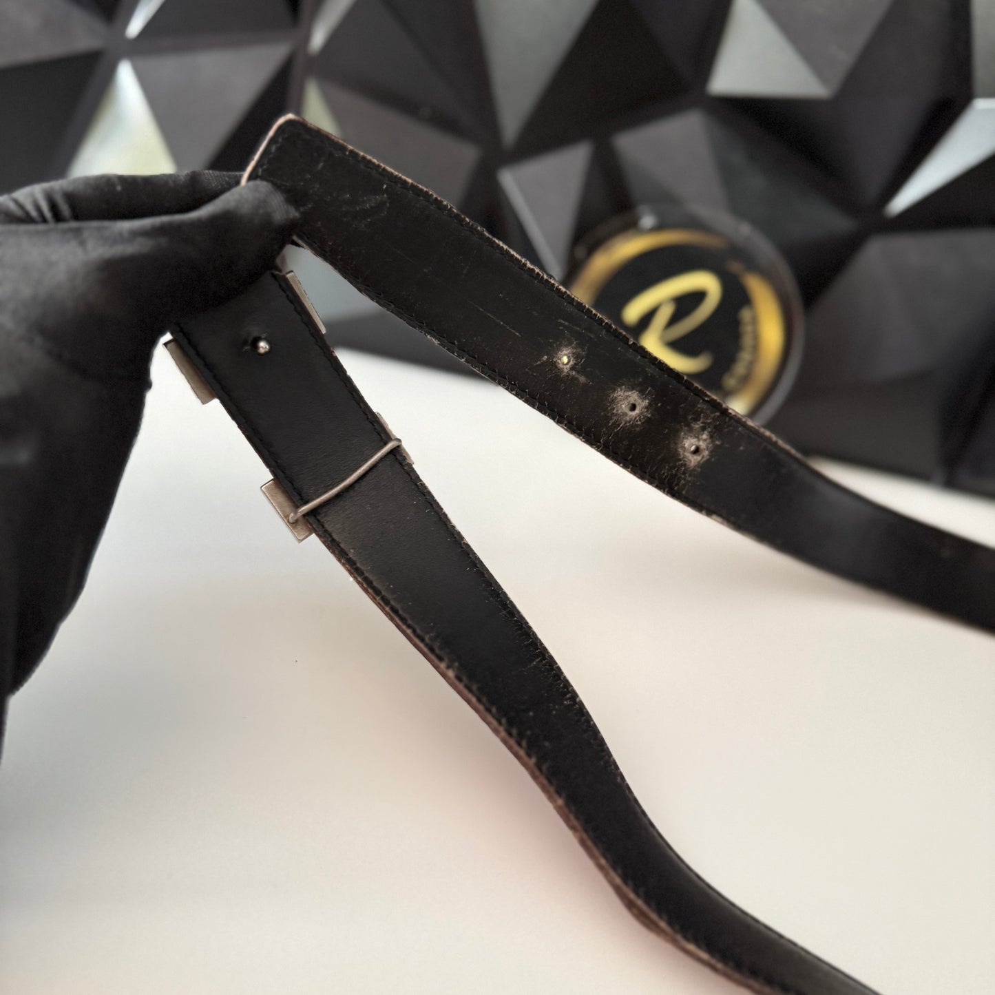 Hermès Constance H belt, reversible in black and tan