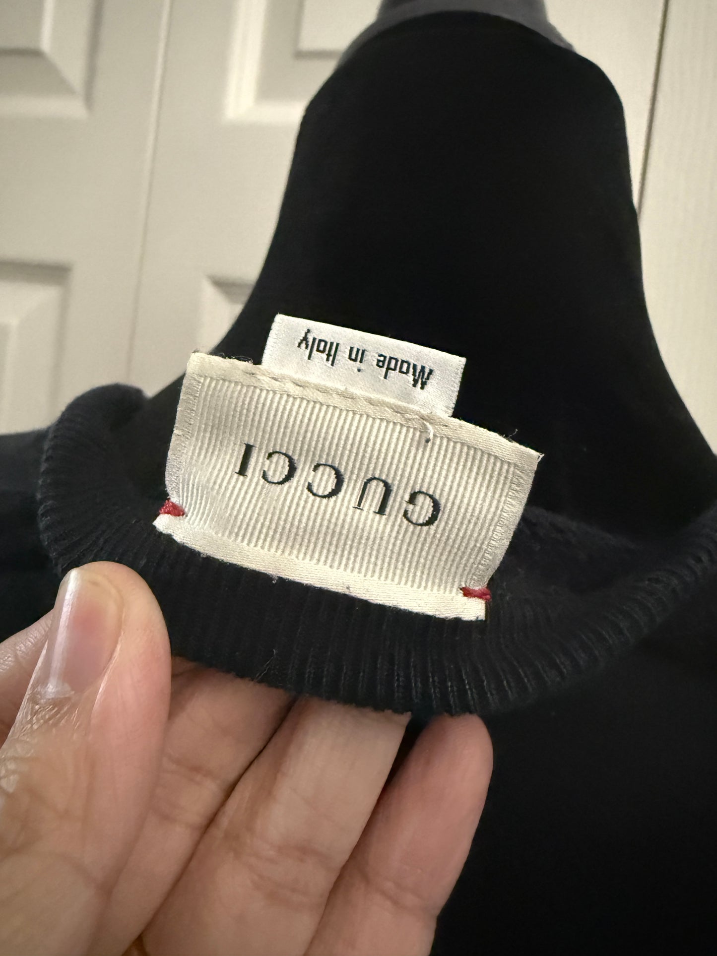 Gucci Black and Gold Crew Neck Sweater