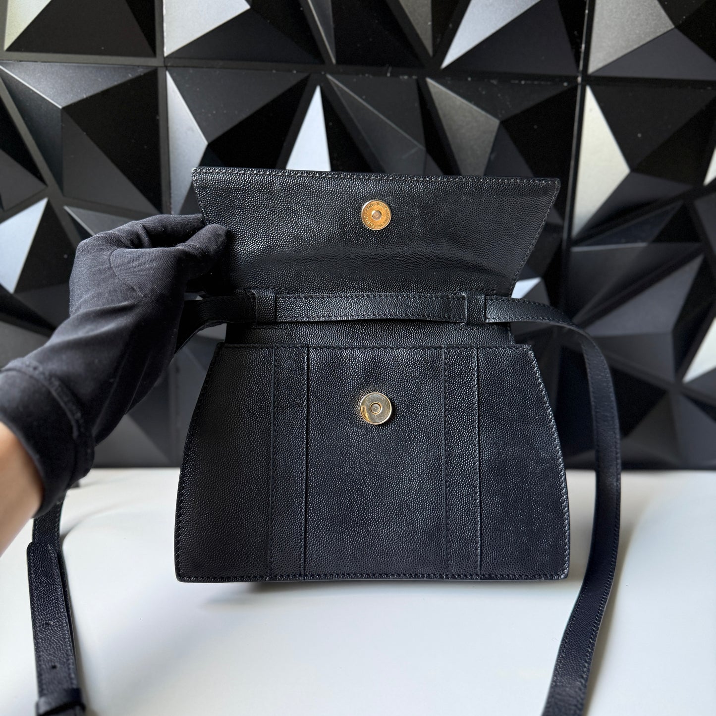 Vintage Celine Black Leather Bag