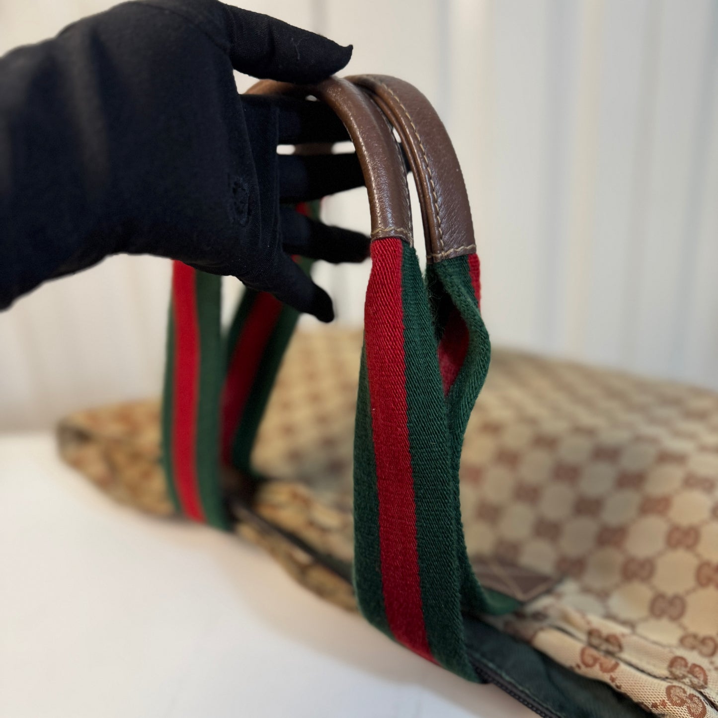 Gucci Sherry Line Canvas Tote