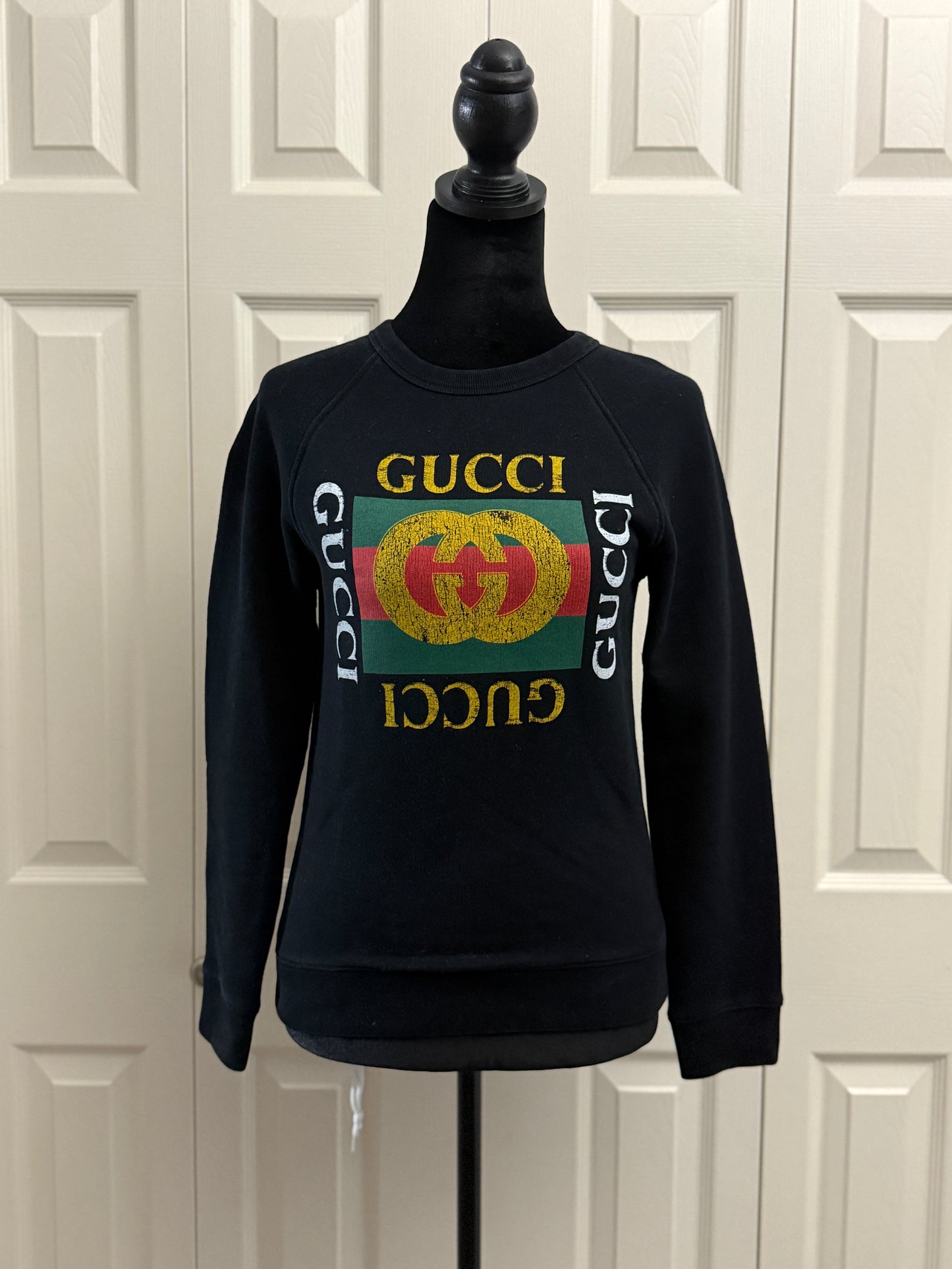 Gucci Black and Gold Crew Neck Sweater