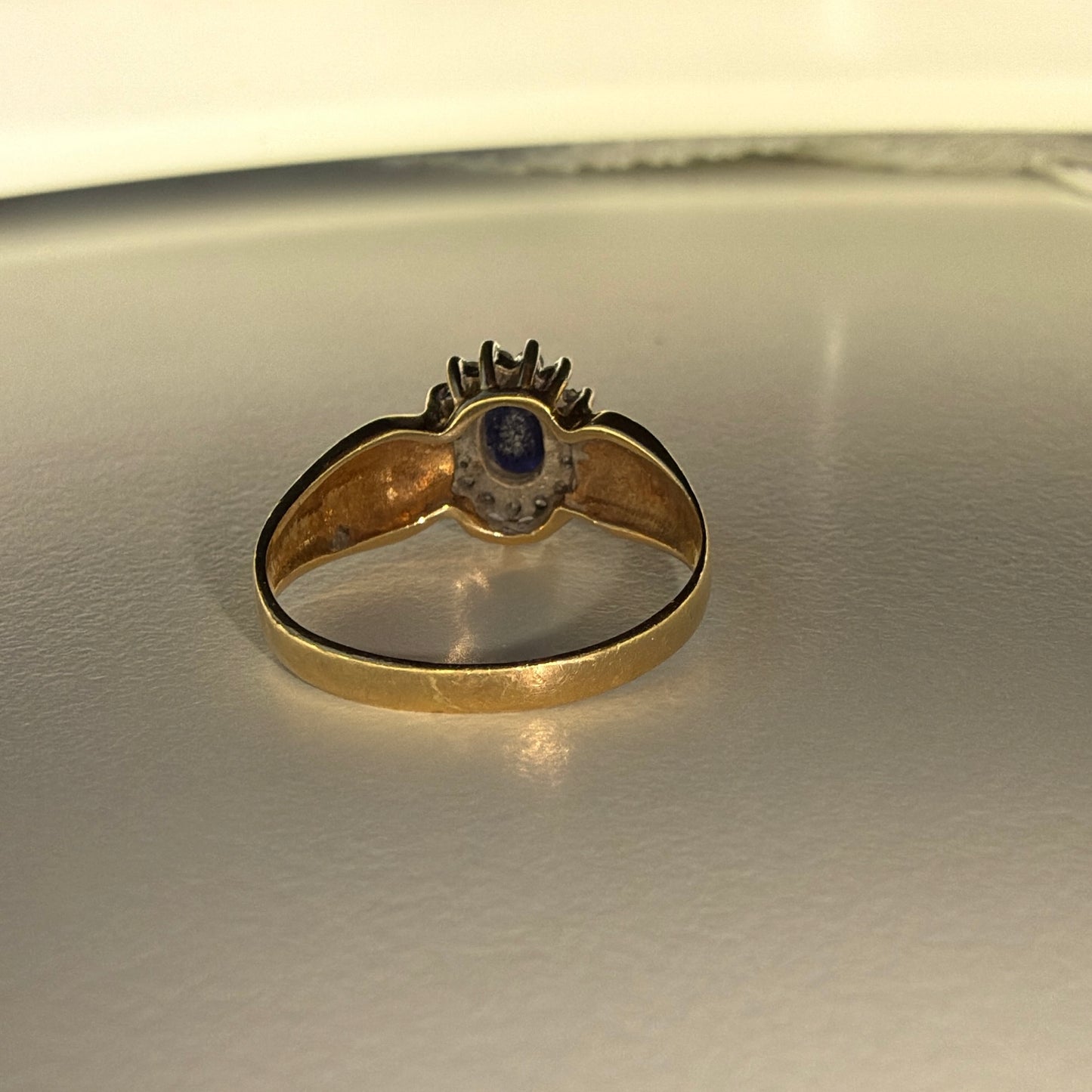 10k Sapphire & Diamond Ring