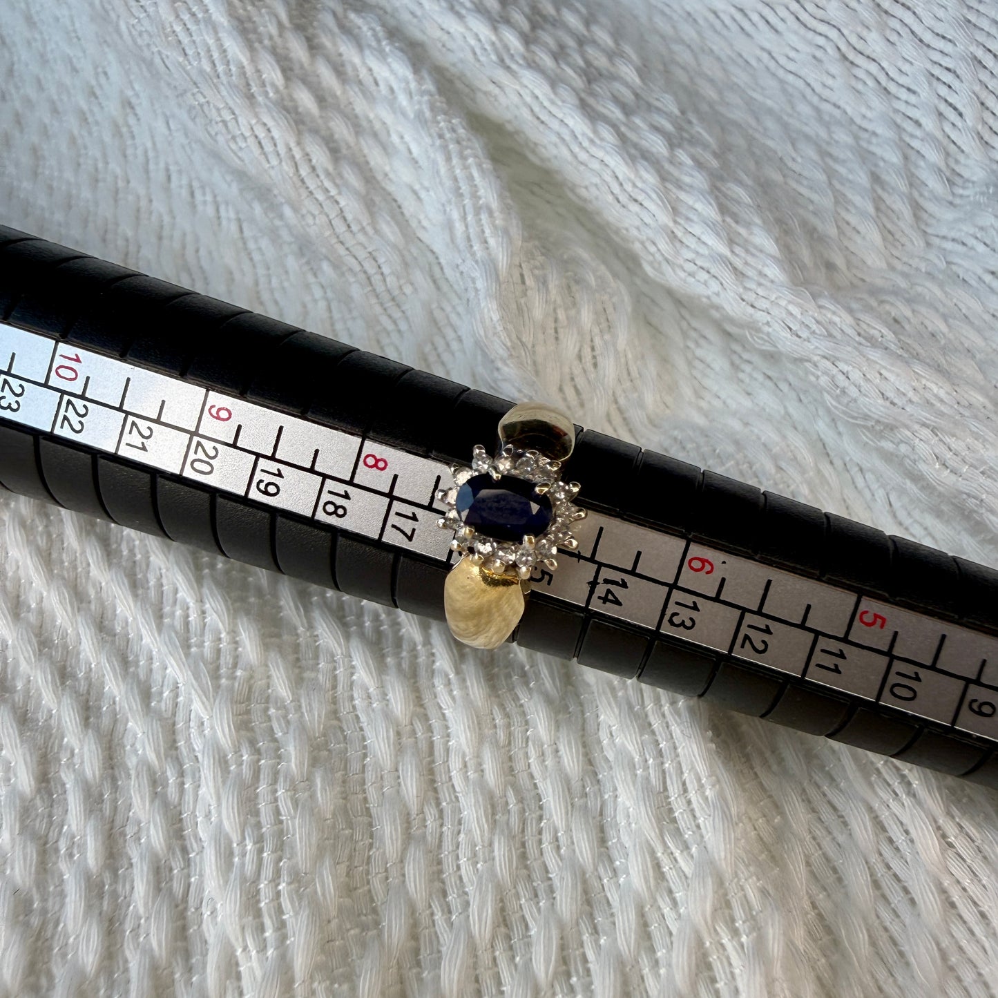10k Sapphire & Diamond Ring