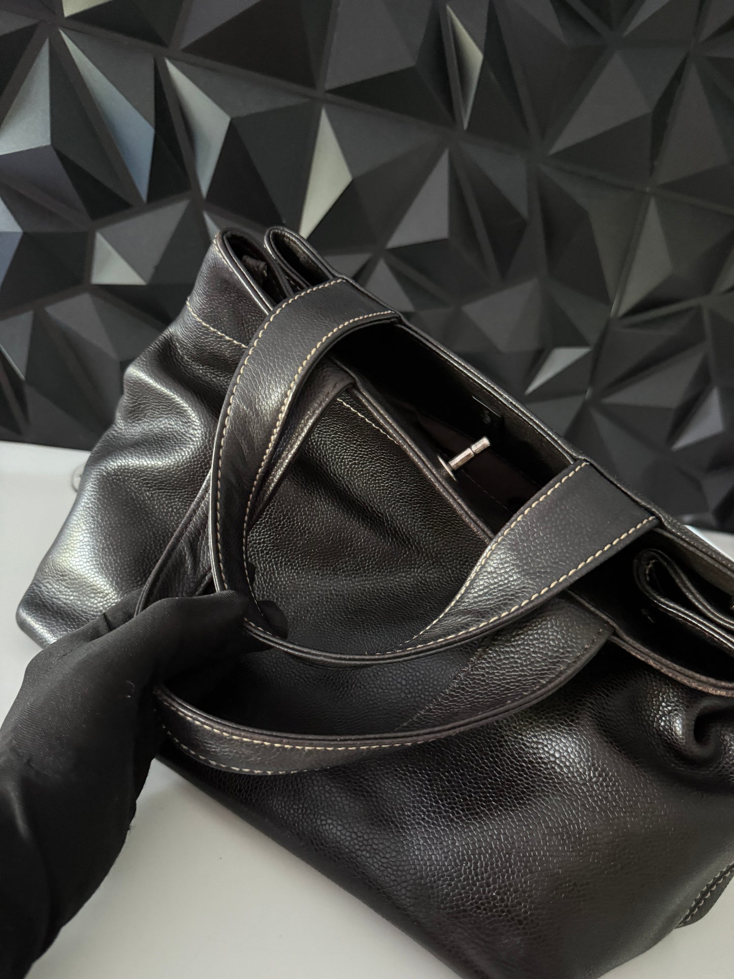 Chanel Caviar Leather 2-way Tote