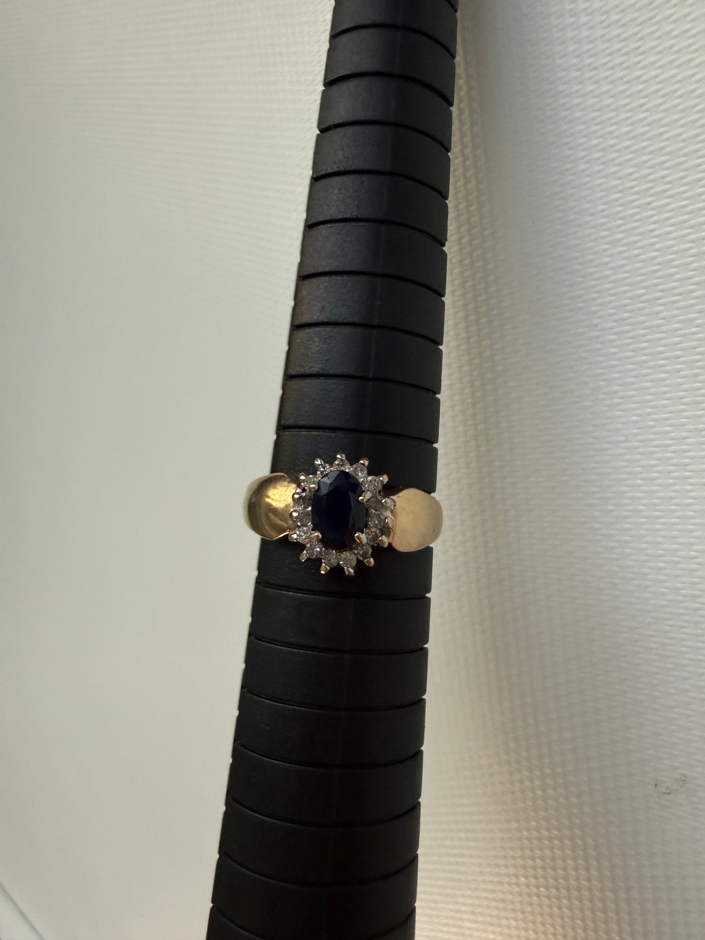 10k Sapphire & Diamond Ring
