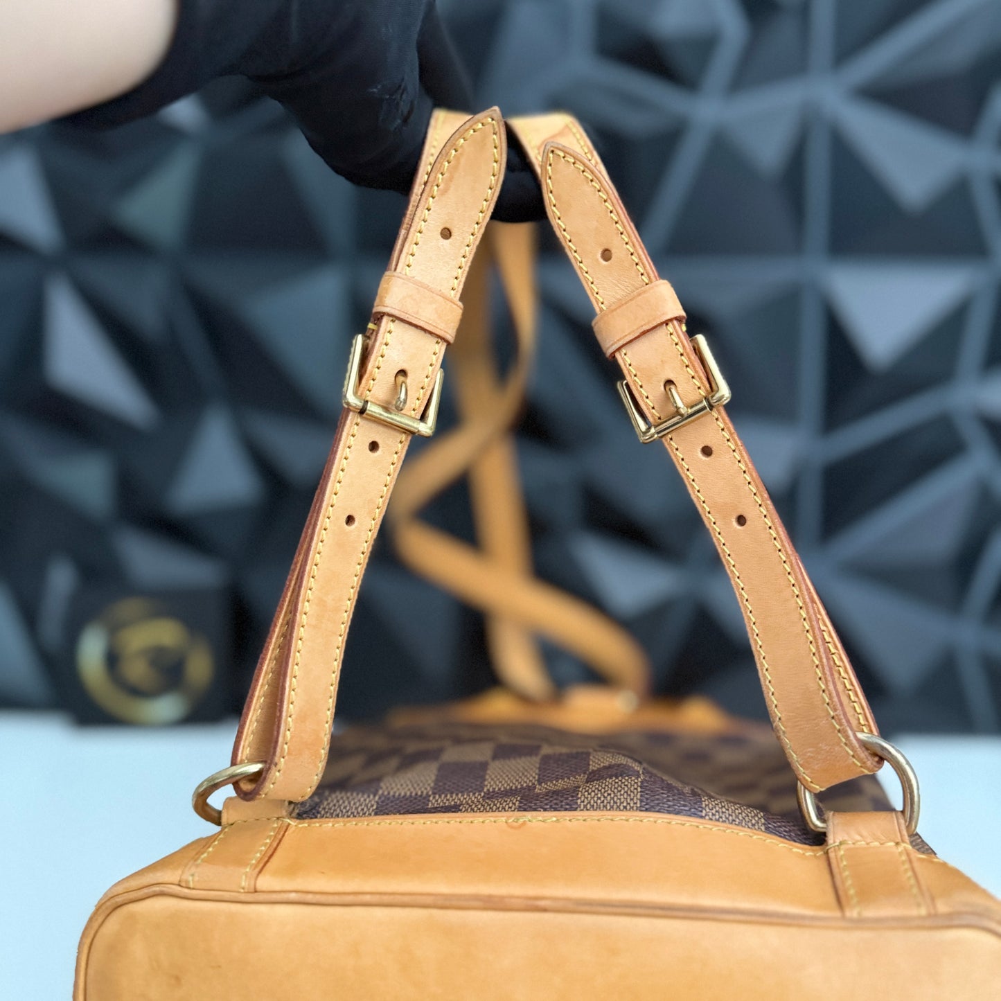 Limited Edition 100th Anniversary Centenaire Damier Ebene Soho backpack
