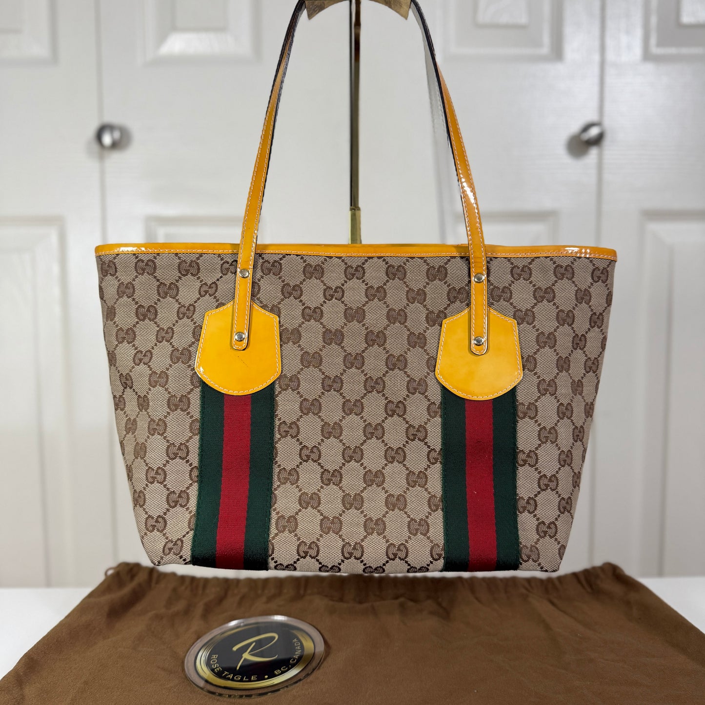 Gucci Sherry Line Canvas Tote Bag, Small