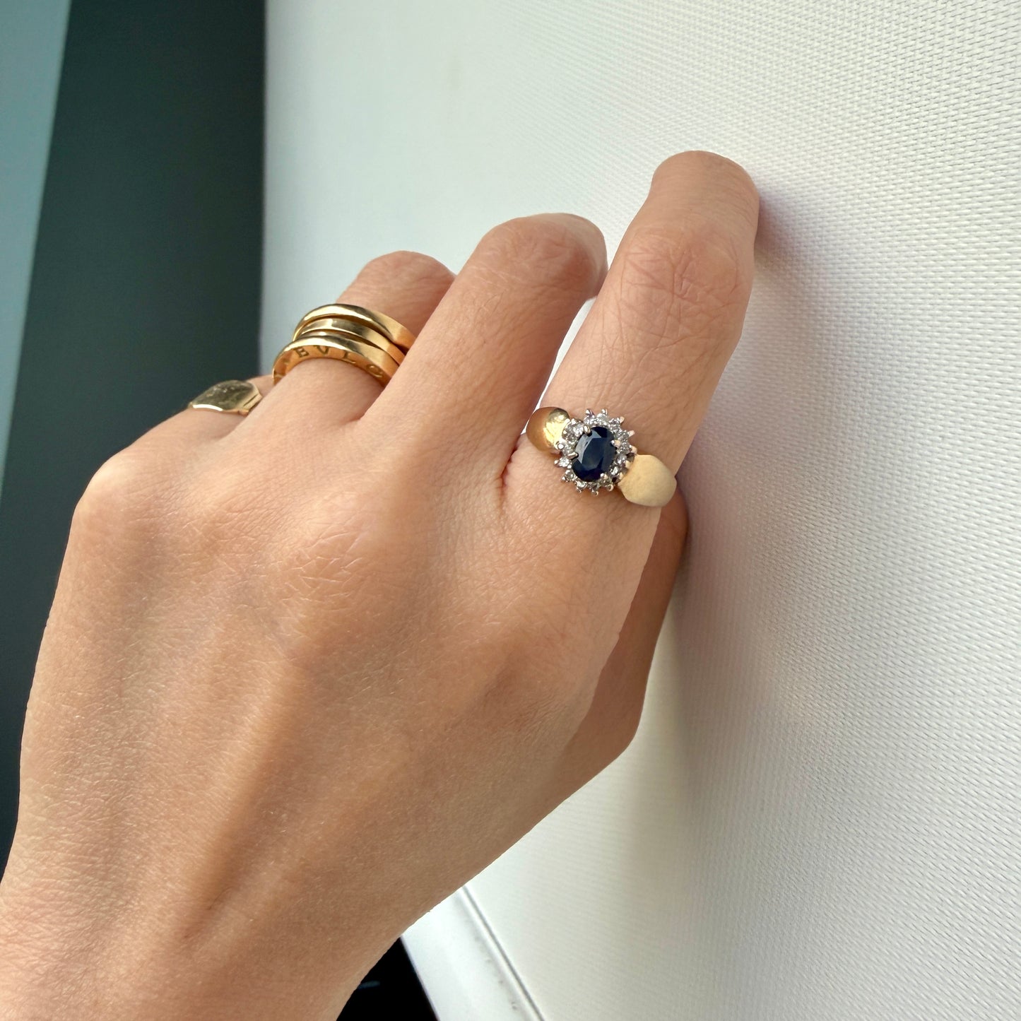 10k Sapphire & Diamond Ring