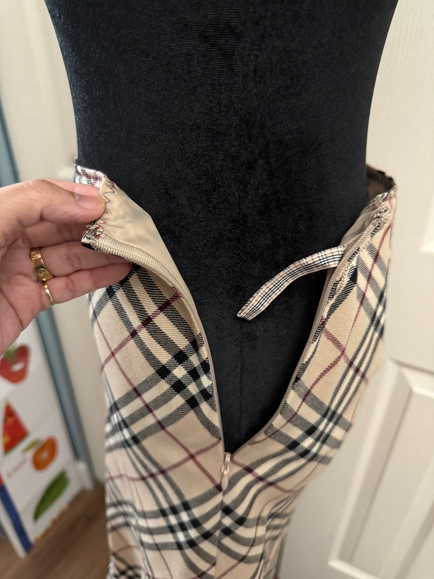 Burberry Blue Label Plaid Skirt