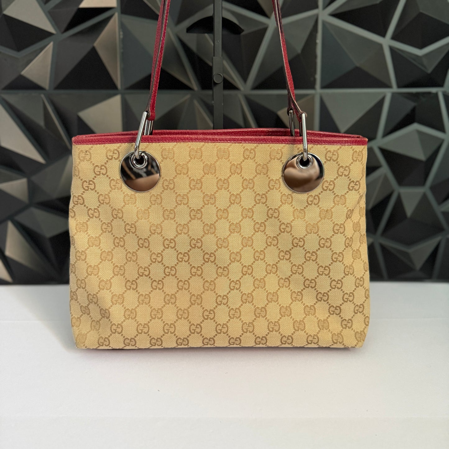 Gucci Canvas Eclipse Tote / Shoulder Bag