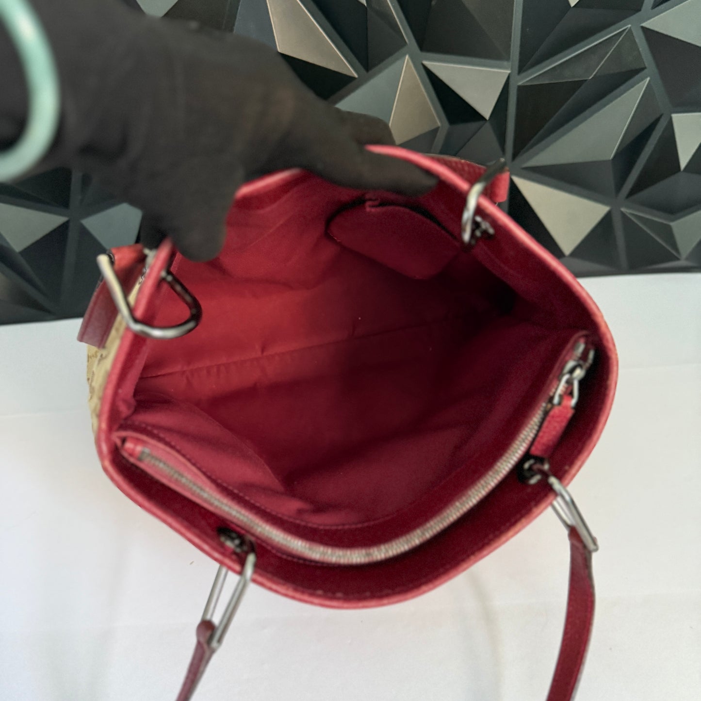 Gucci Canvas Eclipse Tote / Shoulder Bag