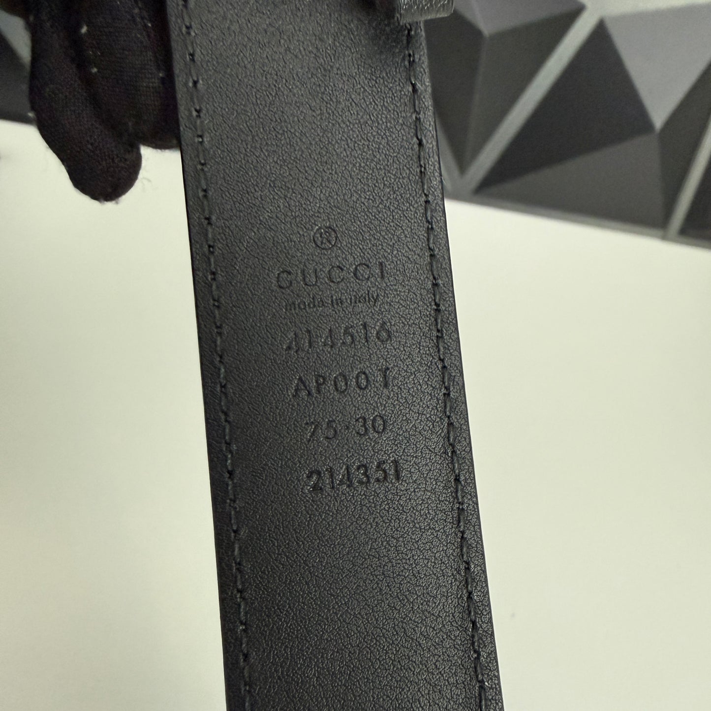 Gucci Marmont Leather Belt, Gold Hardware