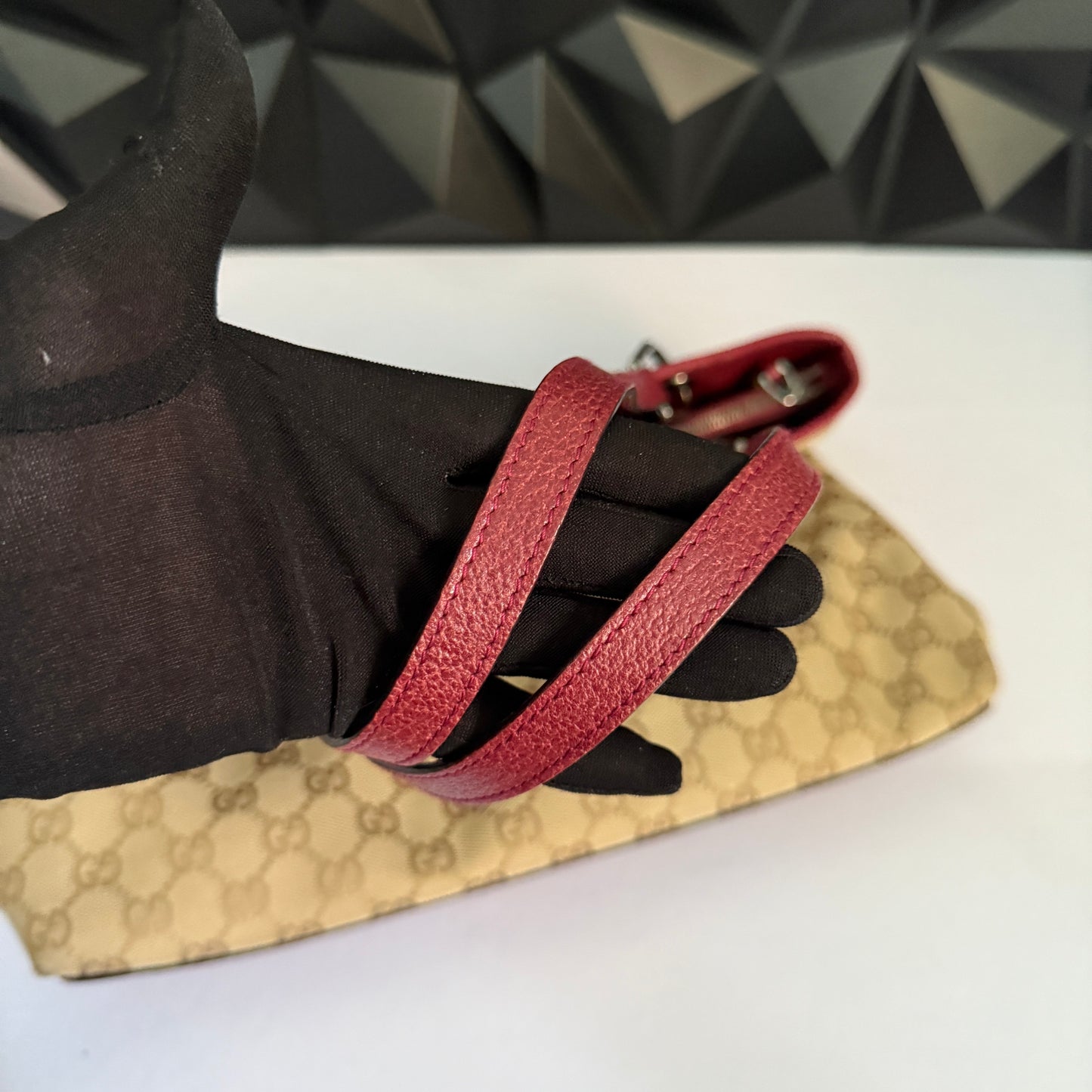 Gucci Canvas Eclipse Tote / Shoulder Bag