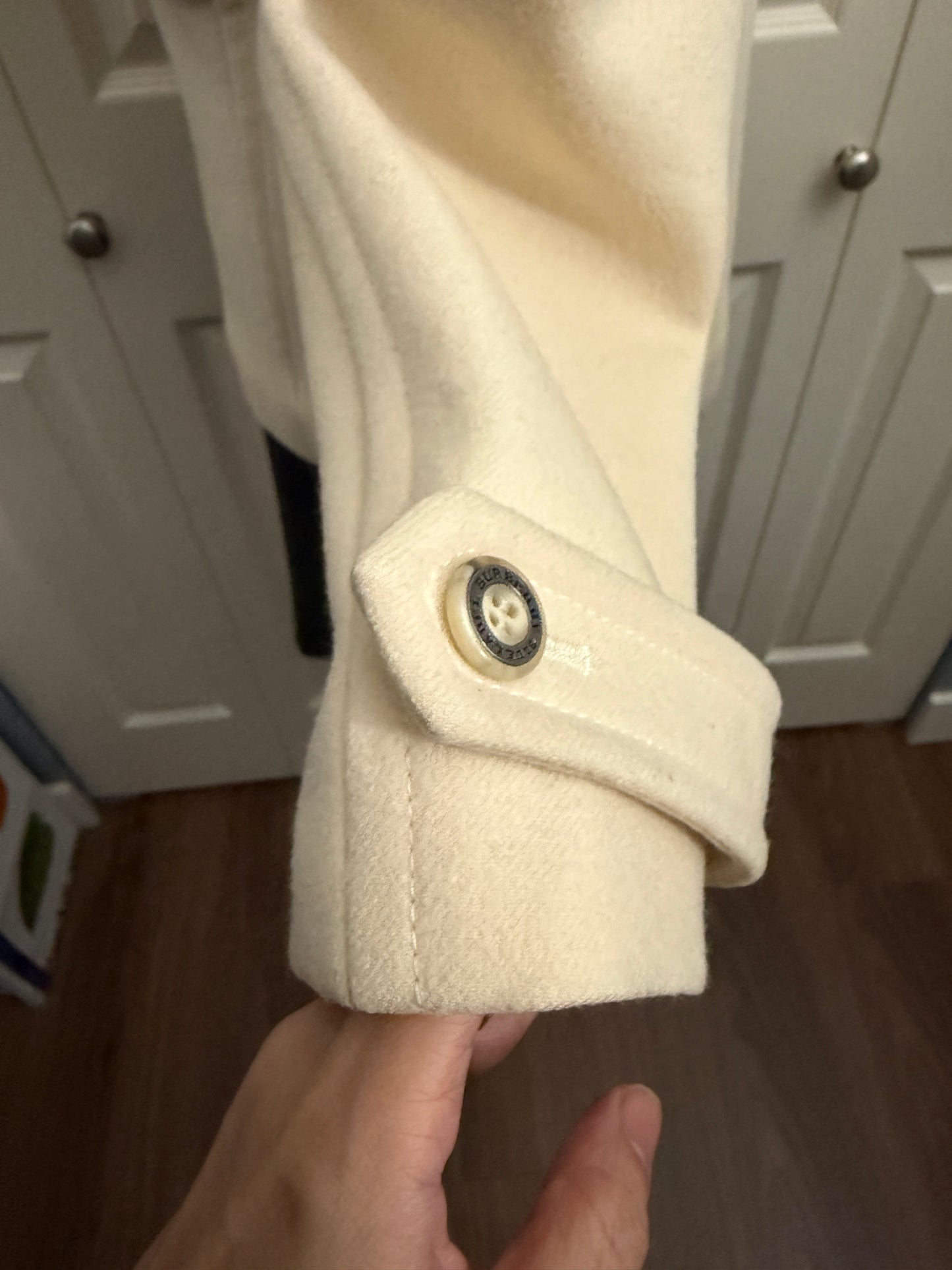 Burberry Blue Label Wool Trench Coat with Hoodie