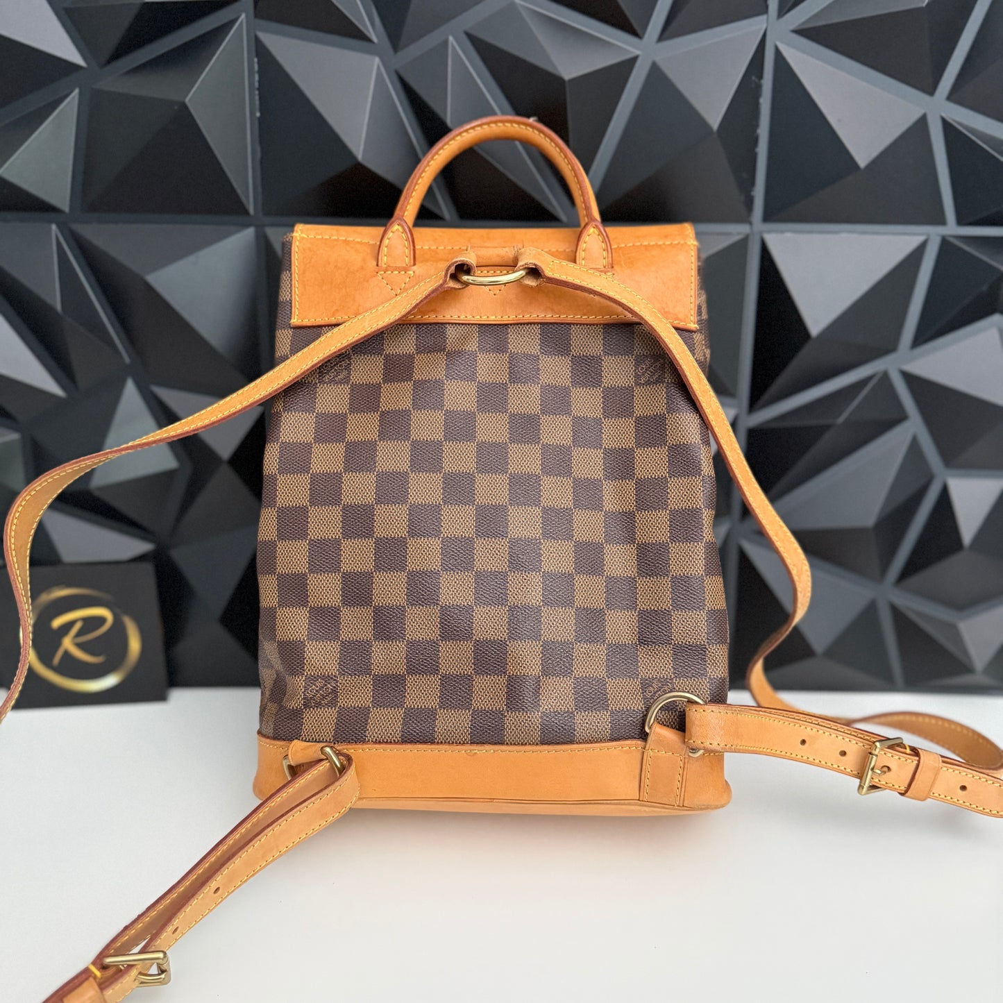 Limited Edition 100th Anniversary Centenaire Damier Ebene Soho backpack