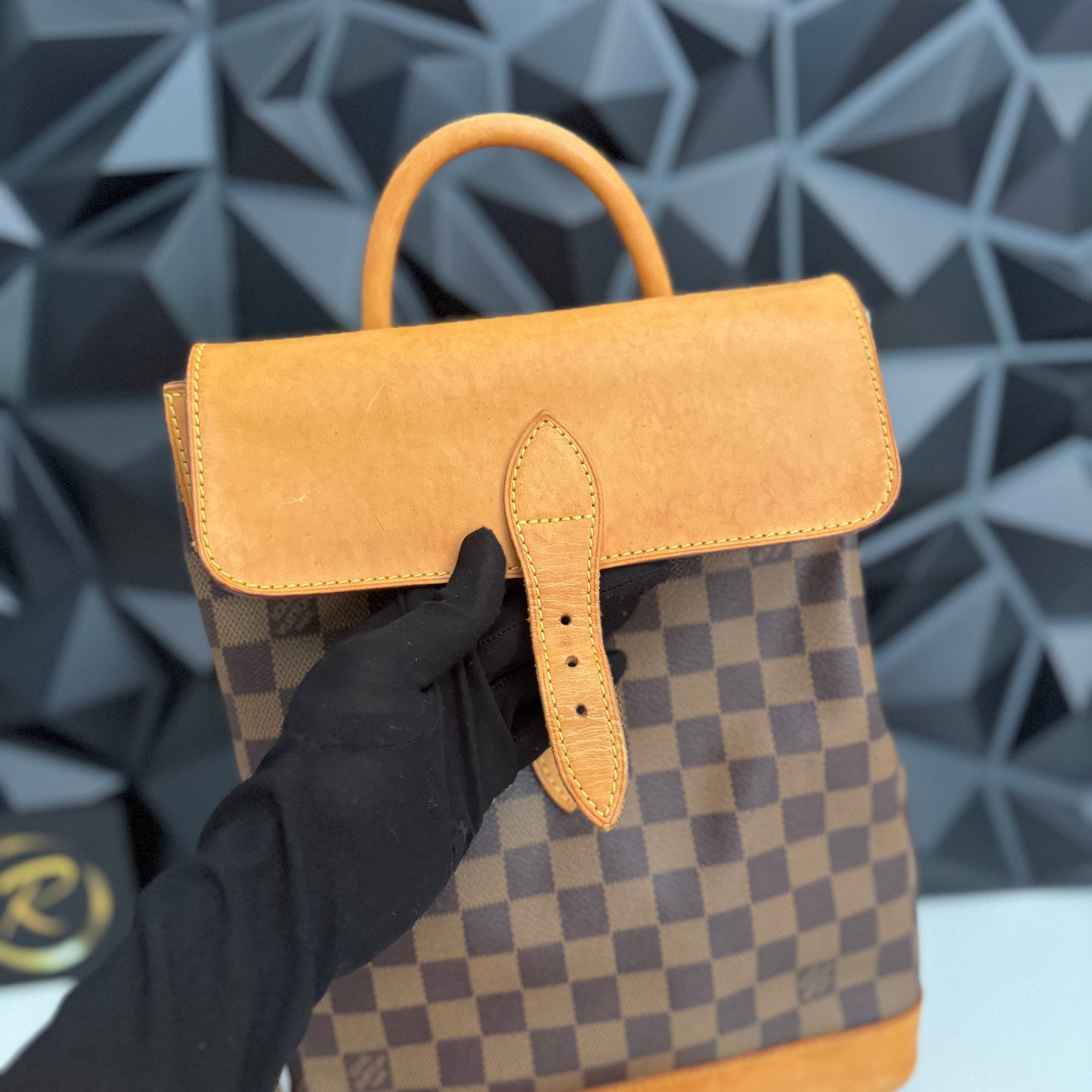 Limited Edition 100th Anniversary Centenaire Damier Ebene Soho backpack