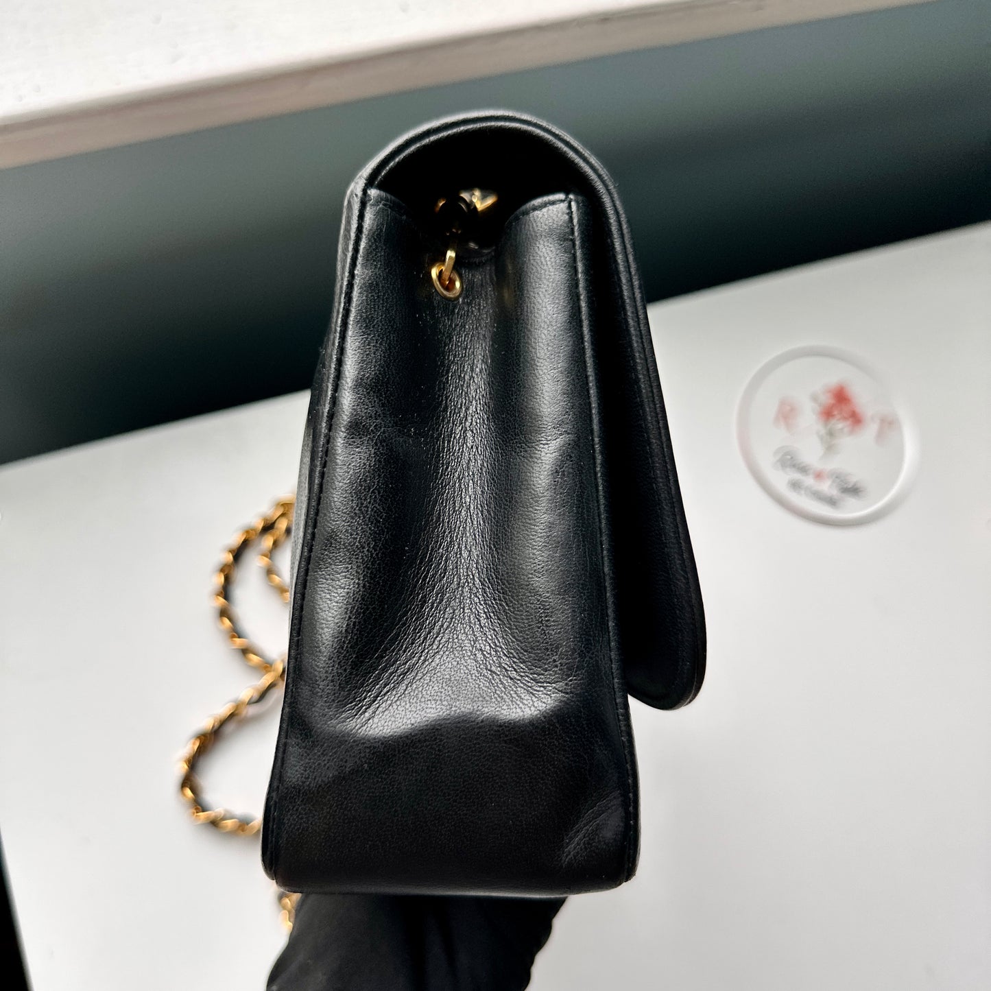 Chanel Vintage Diana – Lambskin, Medium Black 24K GHW