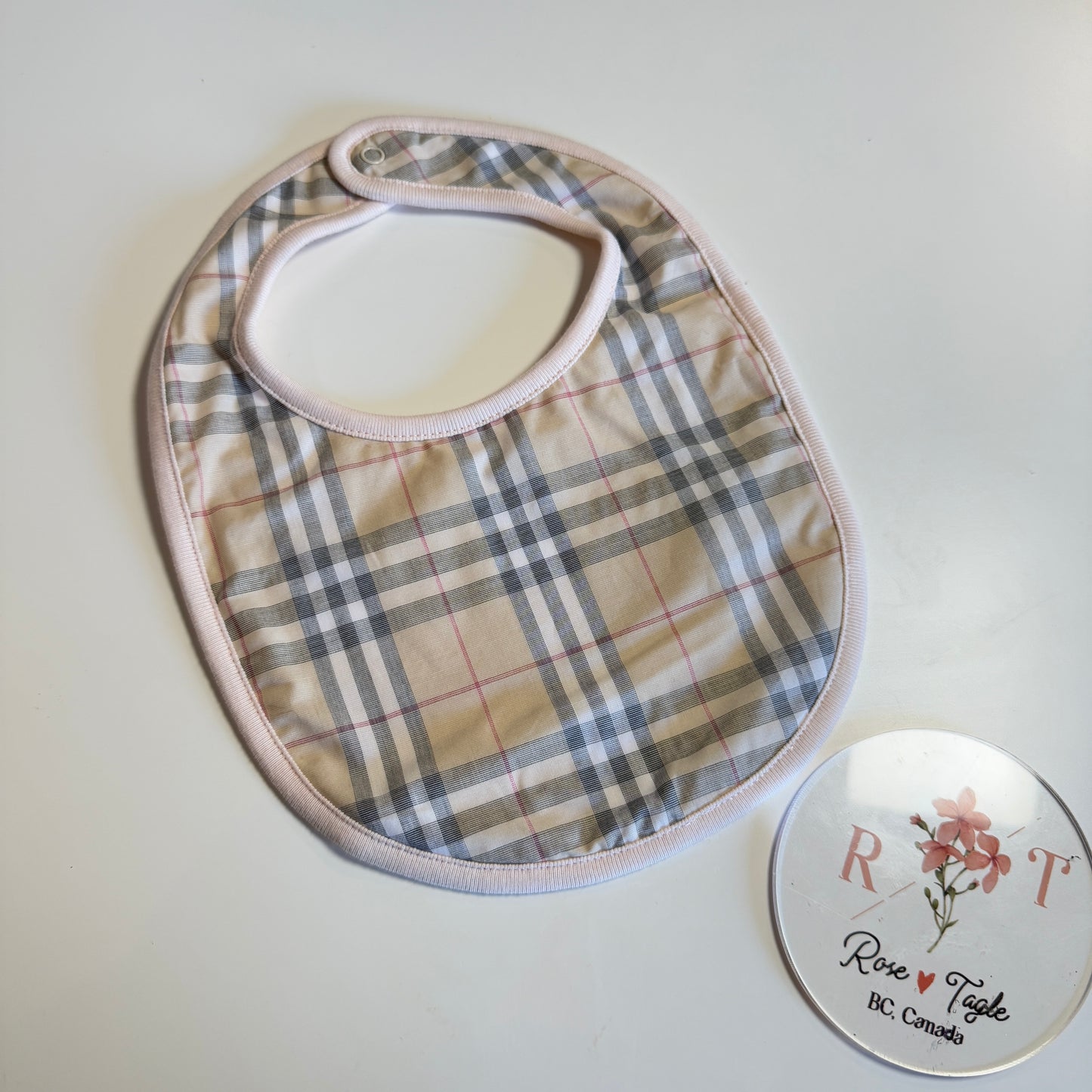 Burberry Children Onesie, Bib, & Hat Set