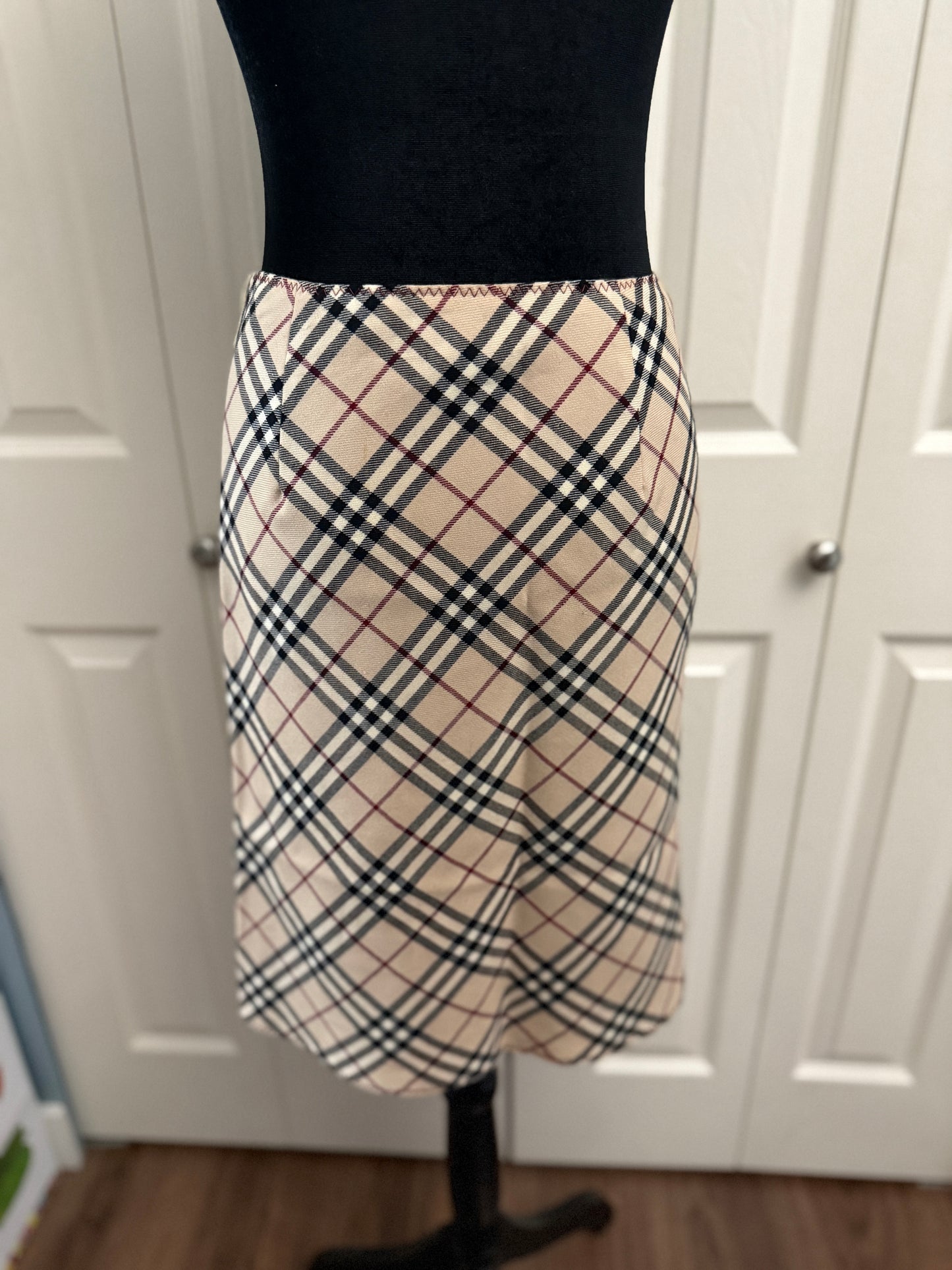 Burberry Blue Label Plaid Skirt