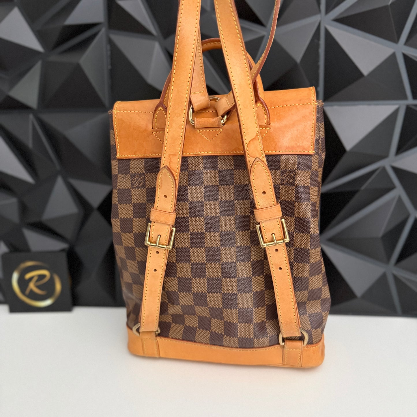 Limited Edition 100th Anniversary Centenaire Damier Ebene Soho backpack