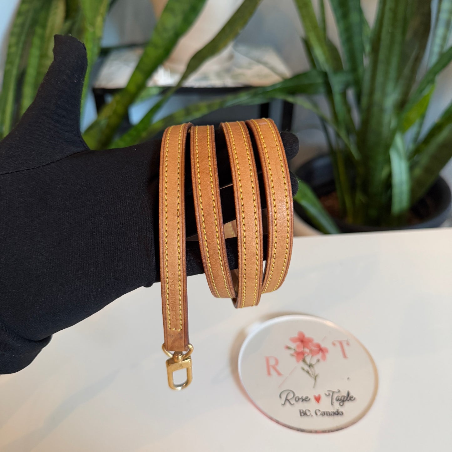 Louis Vuitton Pochette Accessoires w/ long vachetta strap