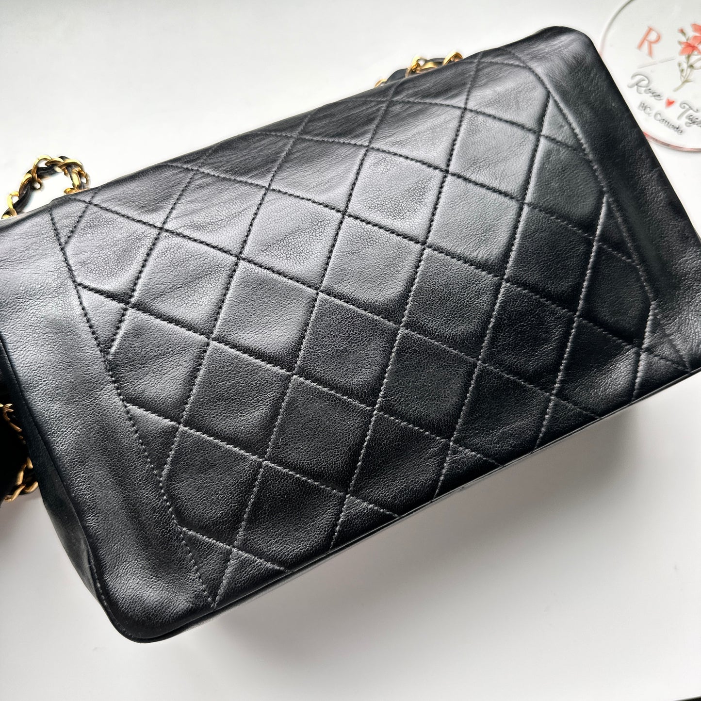 Chanel Vintage Diana – Lambskin, Medium Black 24K GHW