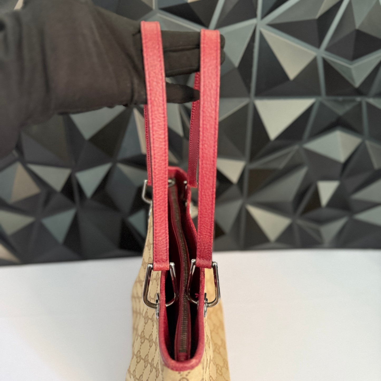 Gucci Canvas Eclipse Tote / Shoulder Bag