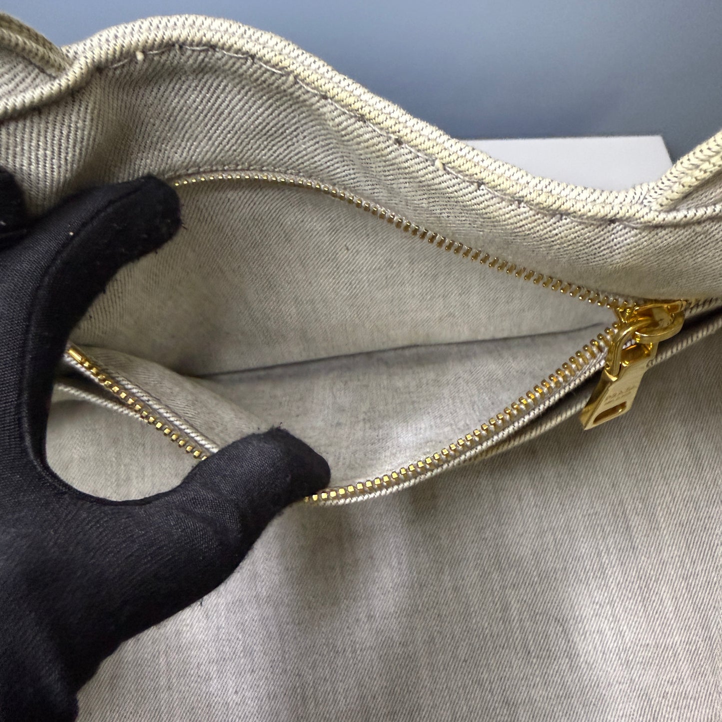 Prada Canapa Gray Denim, Large