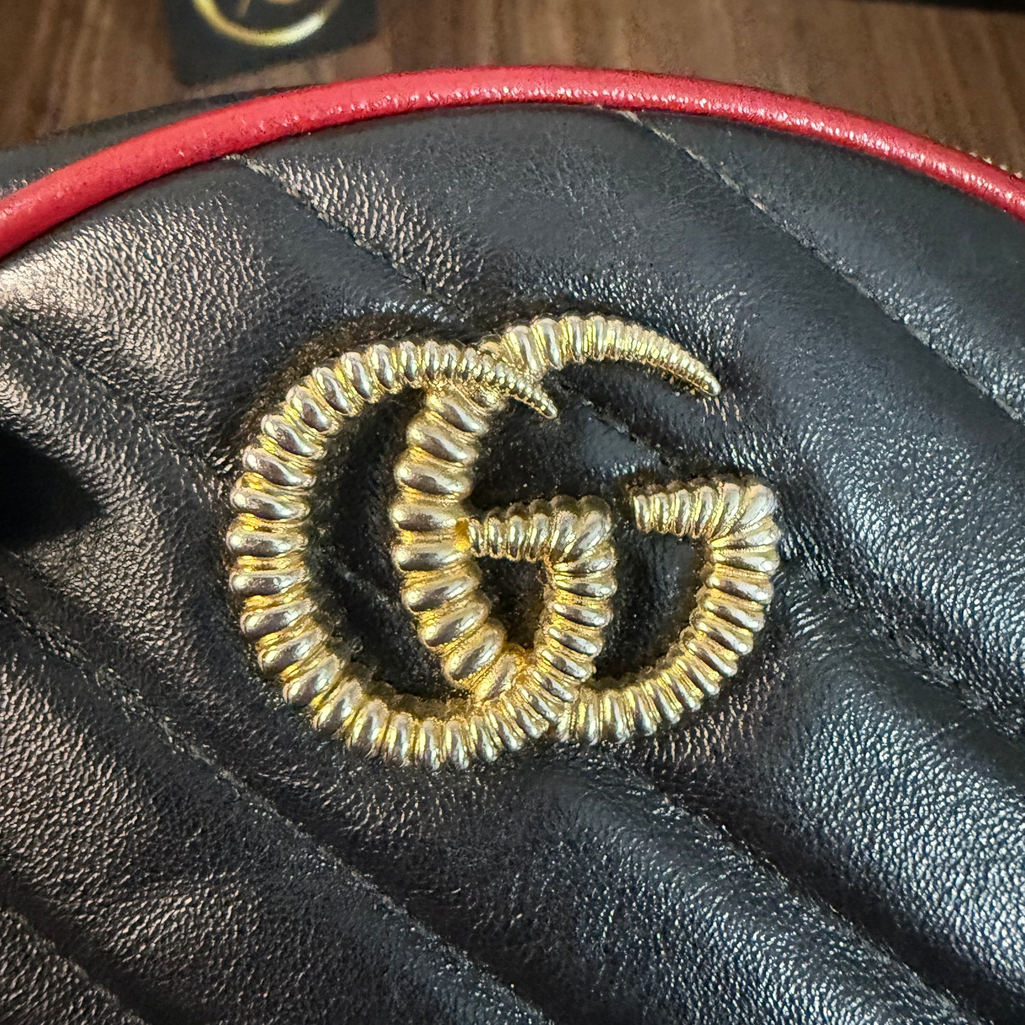 Gucci Marmont Mini Round Shoulder Bag (Matelassé leather)