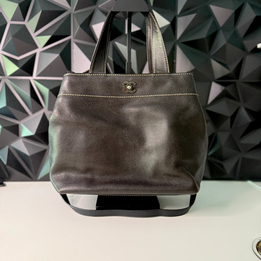 Chanel Caviar Leather 2-way Tote