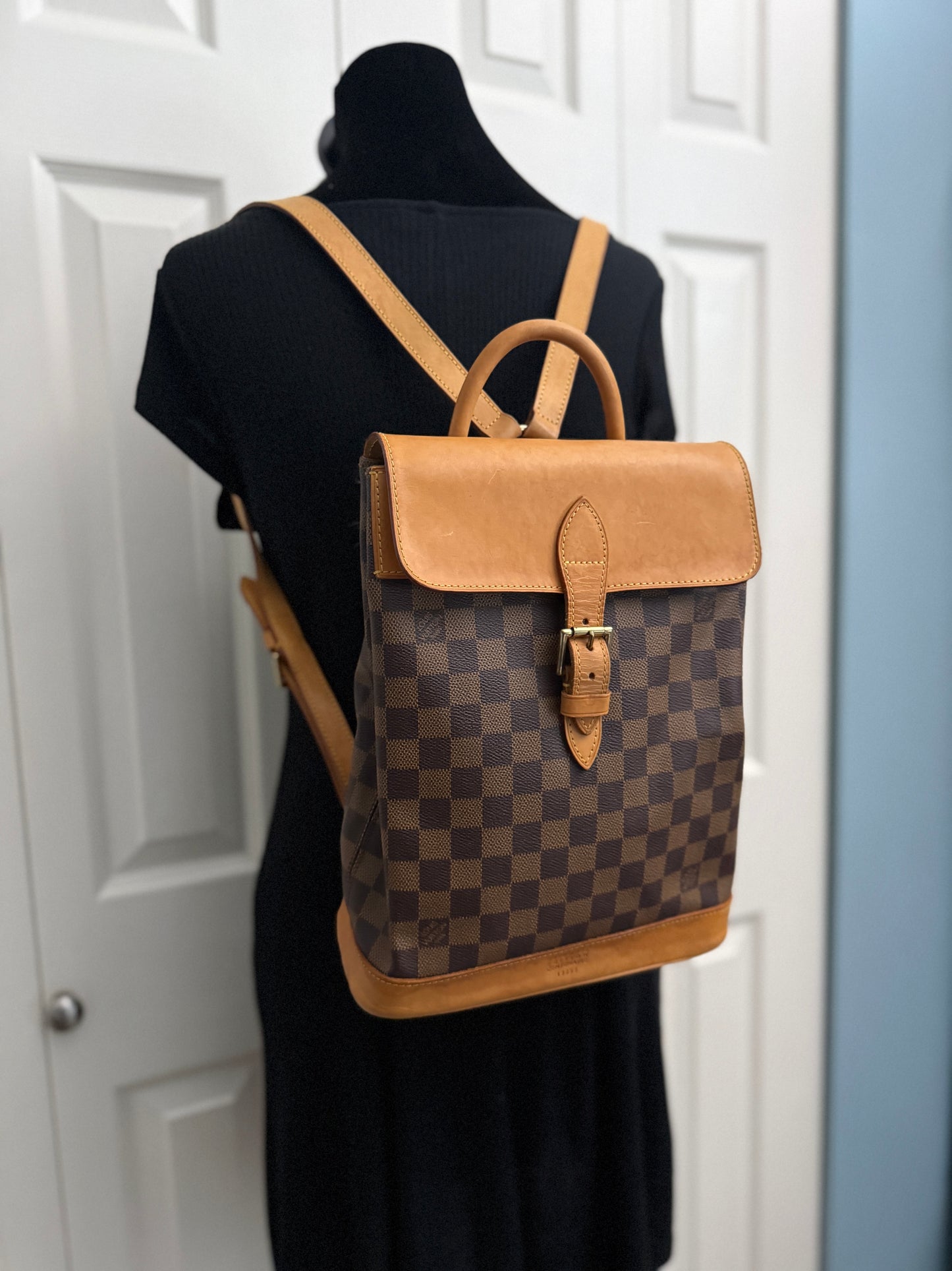 Limited Edition 100th Anniversary Centenaire Damier Ebene Soho backpack