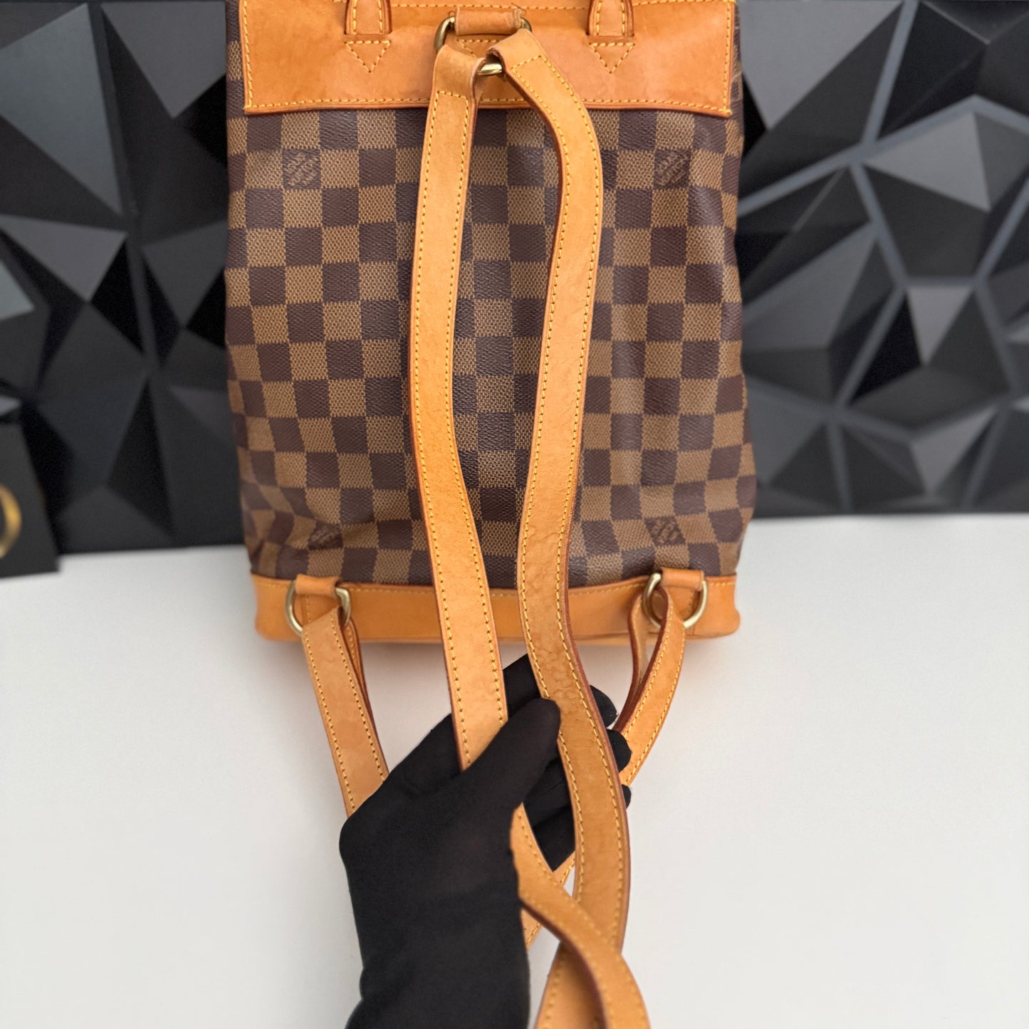 Limited Edition 100th Anniversary Centenaire Damier Ebene Soho backpack